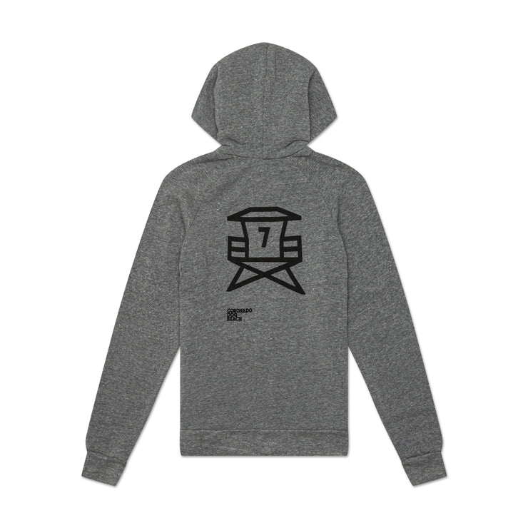 May Gray Tower 7 Zip Hoodie (Slim Fit)