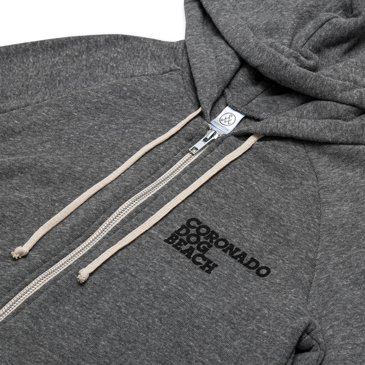May Gray Tower 7 Zip Hoodie (Slim Fit)