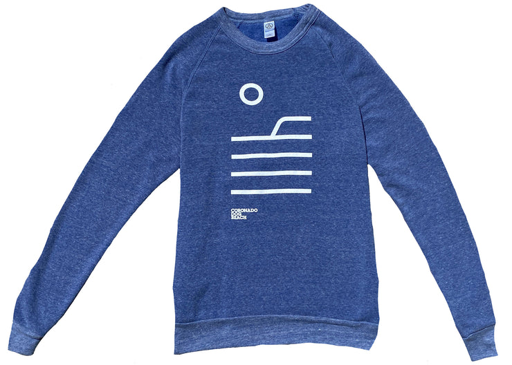 Summer Staple Sunset Sweatshirt in Pacific Blue (Unisex)